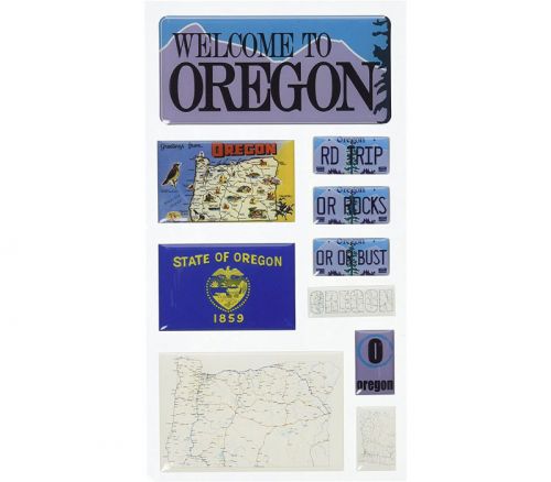 Reminise Mini Map Sticker - Oregon