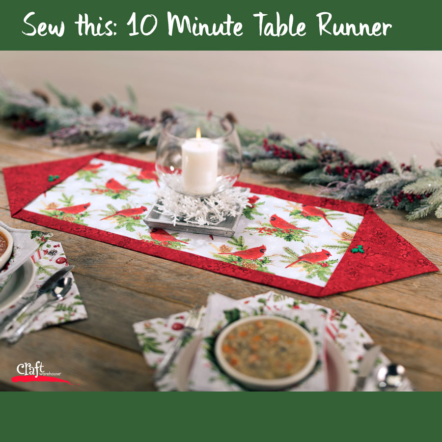 Sew a Ten Minute Table Runner for Christmas