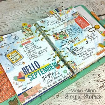 Carpe Diem Planner filled out from Simple Stories