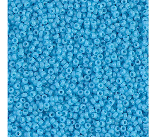 15/0 Miyuki Seed Bead - Opaque Turquoise Blue