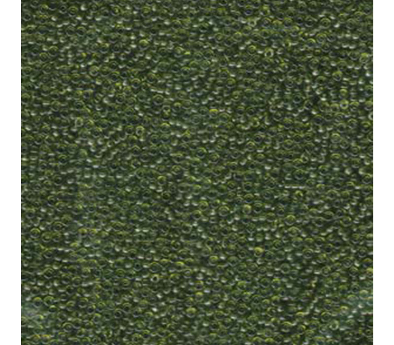 15/0 Miyuki Seed Bead - Transparent Olive Green