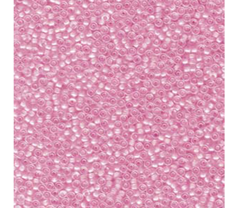 15/0 Miyuki Seed Bead - Fuchsia Lined Crystal Luster