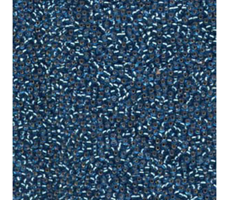 15/0 Miyuki Seed Bead - Silver Lined Capri Blue