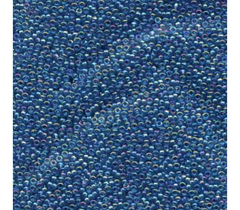 15/0 Miyuki Seed Bead - Transparent Capri Blue