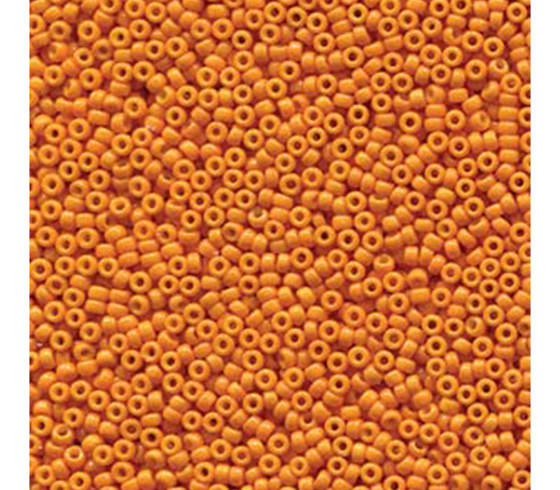 15/0 Miyuki Seed Bead - Duracoat Opaque Dyed Orange