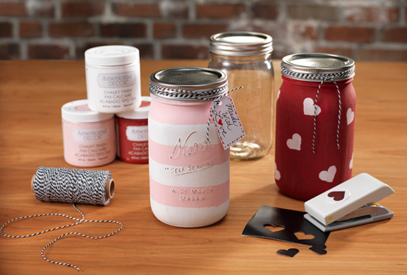 i heart canning jar chalkboard paint jar