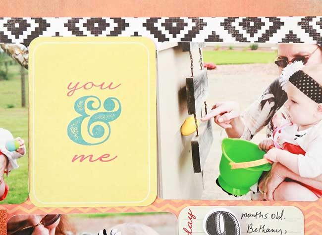 Project Life Cards on a Tradtional Scrapbook Page