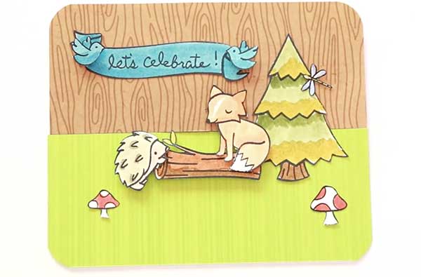 Lawn Fawn Critters in the Forest Card