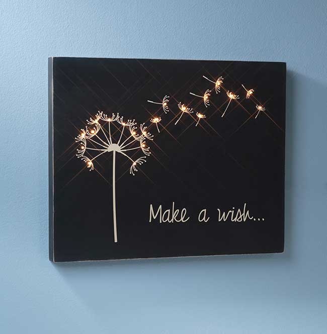 Make a Wish Wooden Canvas