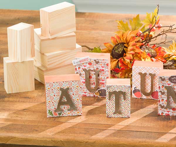 Autumn Wood Blocks