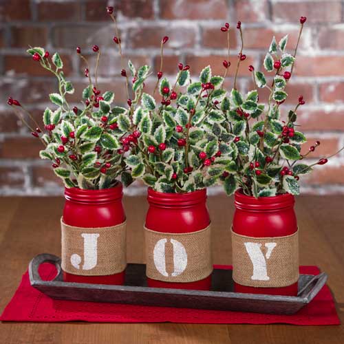 “Joy” Mason Jar Tablescape