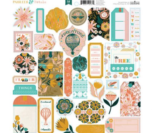 Fancy Pants Sticker Sheet - Prairie Rose