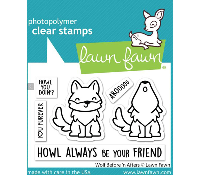 Lawn Fawn Stamp - Wolf Before N Afters