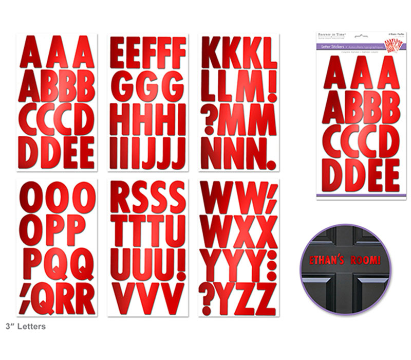 MultiCraft Alpha Sticker Sheets - Large Cap Red Metallic