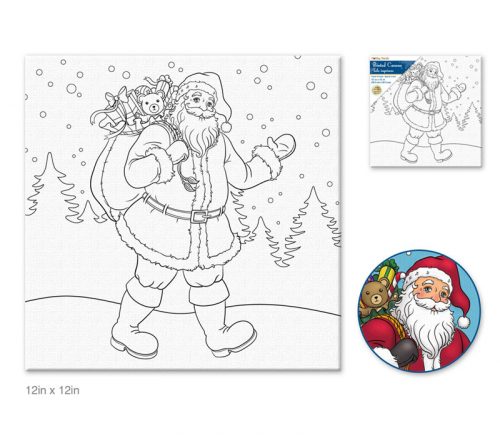 MultiCraft Holiday Canvas - Jolly Old Santa