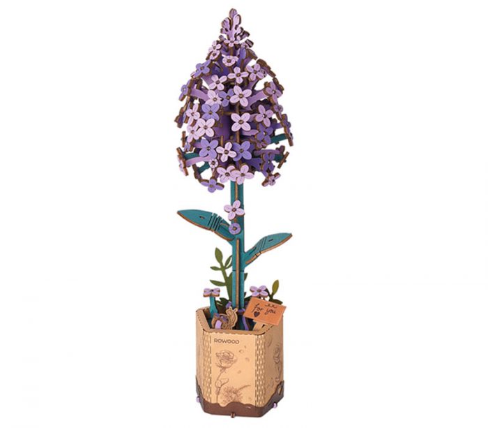 Robotime Wooden Bloom 3-D Puzzle - Lilac