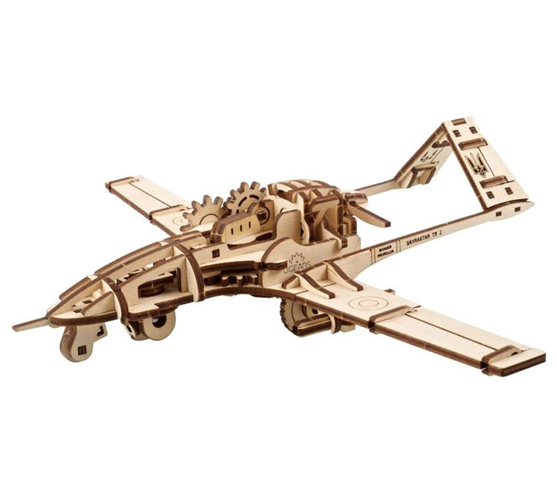 Ugear Wooden 3-D Puzzle - Bayraktar TB2 Combat Drone