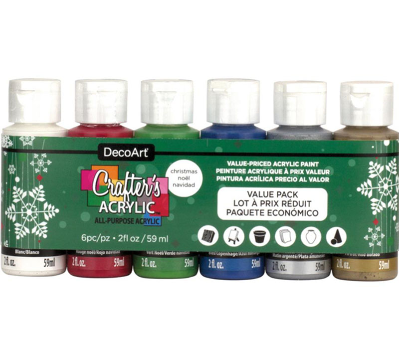 DecoArt Crafters Acrylic Value Pack Set - Christmas