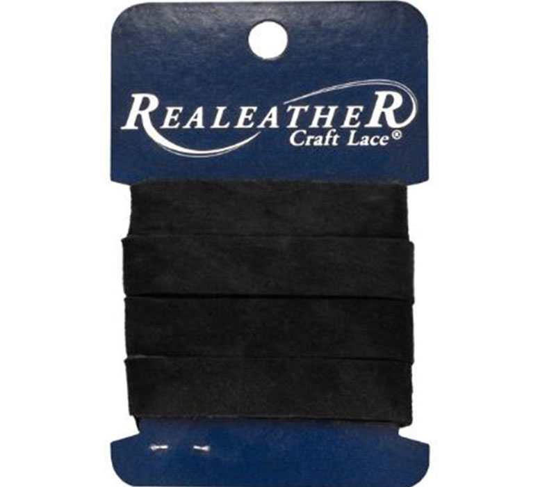 Realeather Crafts Suede Strip - Black