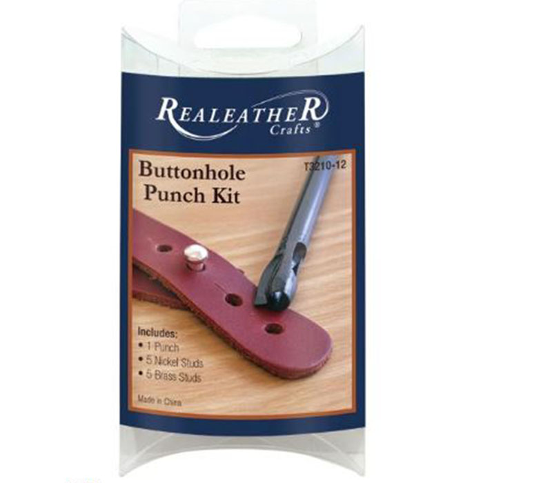 Realeather Button Hole Punch Set