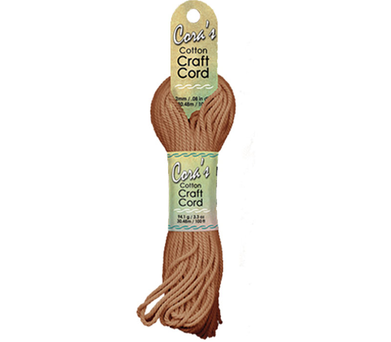 Cora's Cotton Craft Cord - Biscuit - 2mm - 100 feet