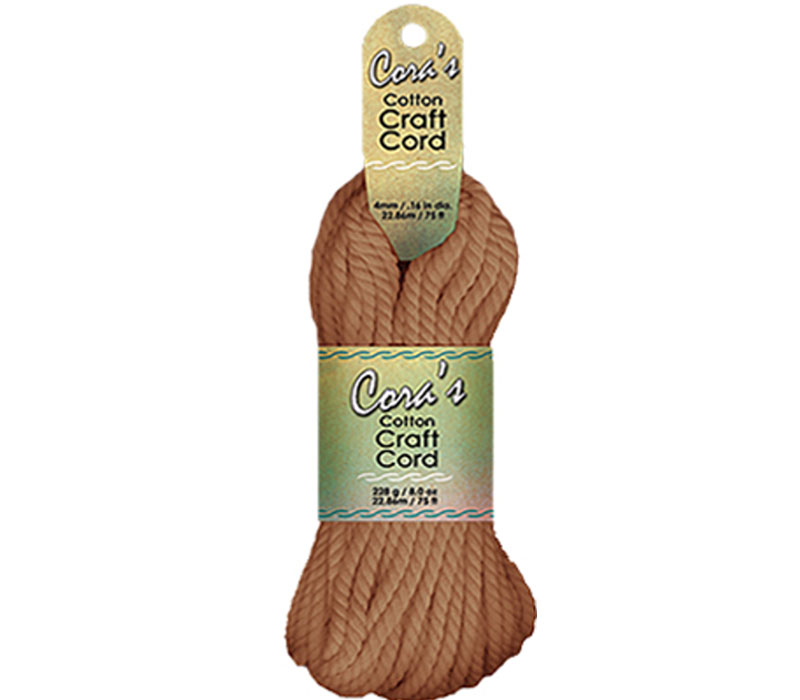 Cora's Cotton Craft Cord - Biscuit - 4mm - 75 feet
