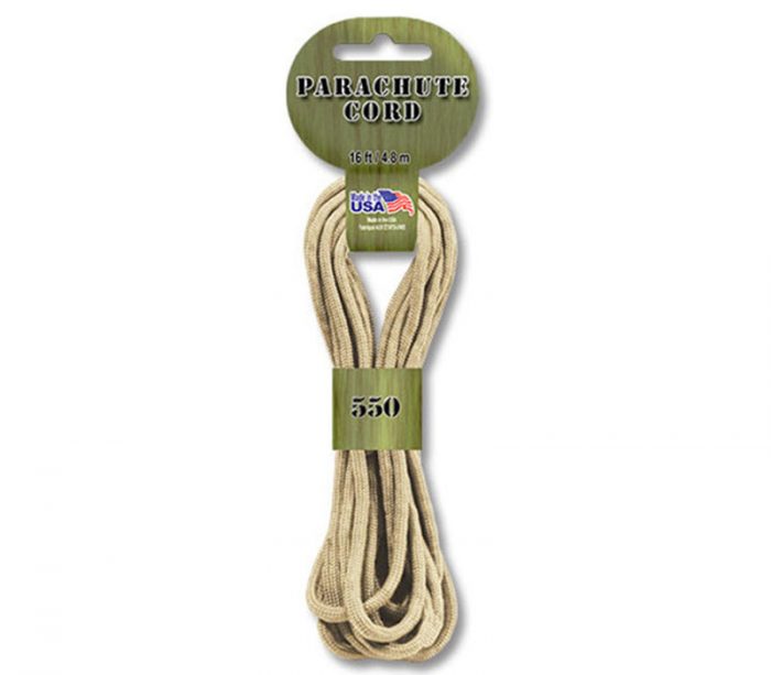 Pepperell Parachute Cord - 550 Nylon - 16-feet - Cream