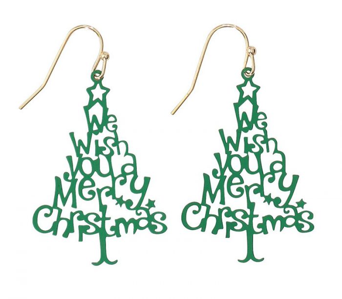 Merry Christmas Tree  Earrings