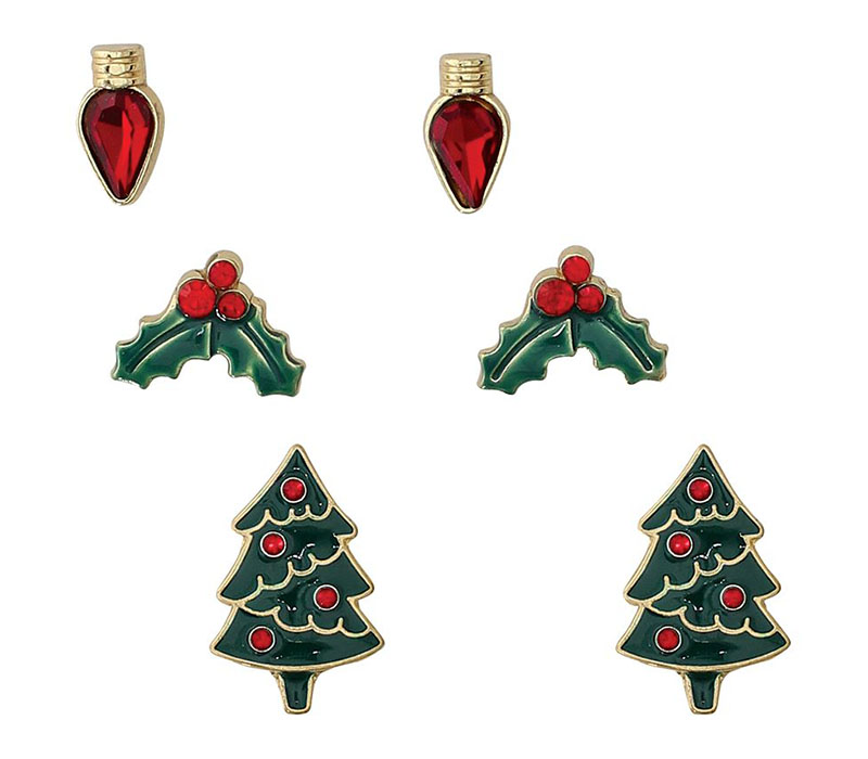Christmas Trio Earrings- Bulbs