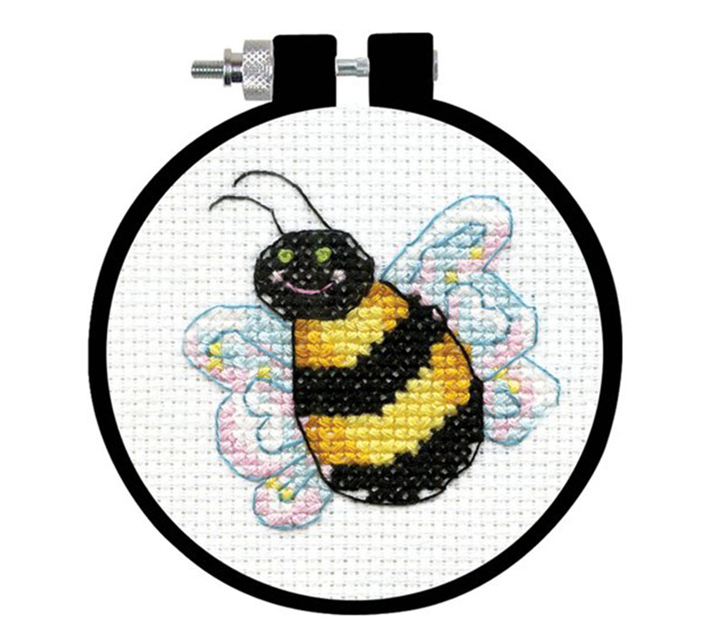 Bumblebee Cross Stitch Kit with 3-inch Hoop #20062