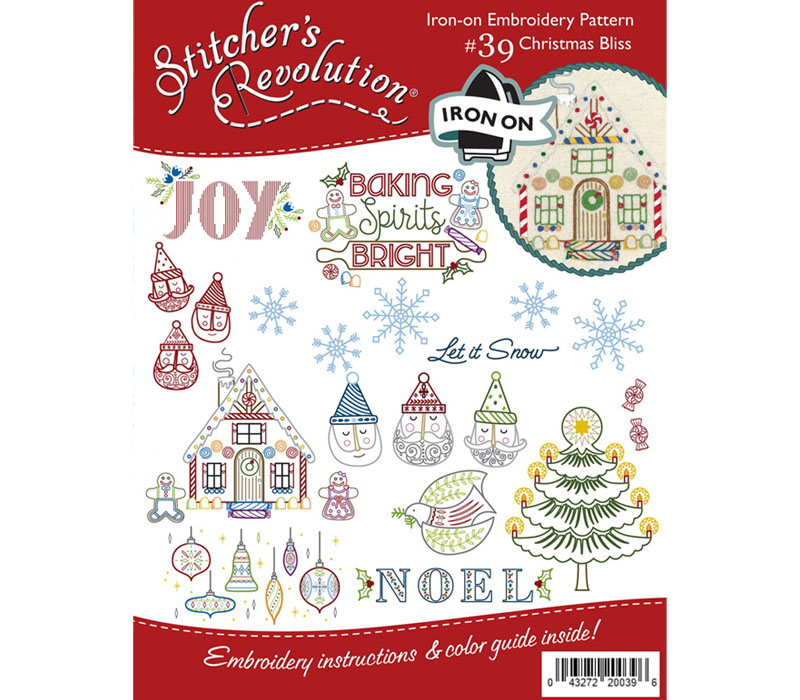 Stitcher's Revolution Iron On Embroidery Transfer - Christmas Bliss