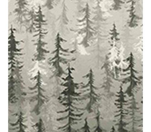 Majestic Mountain Pine Forest in Grey