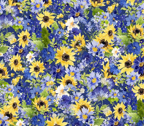 Sunflower Bouquets Packed Flowers on Dark Blue