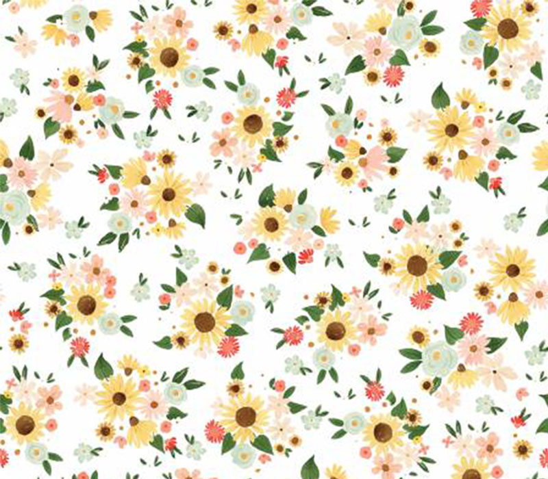 Homemade Main Floral on White