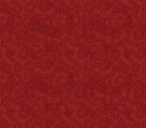 Swirling Leaves 108-inch Quilt Backing Red