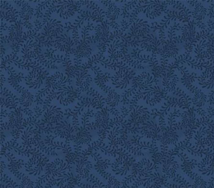 Swirling Leaves 108-inch Quilt Backing Navy