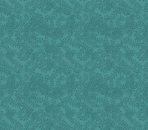 Swirling Leaves 108-inch Quilt Backing Teal