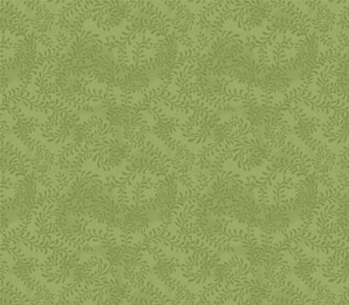 Swirling Leaves 108-inch Quilt Backing Green