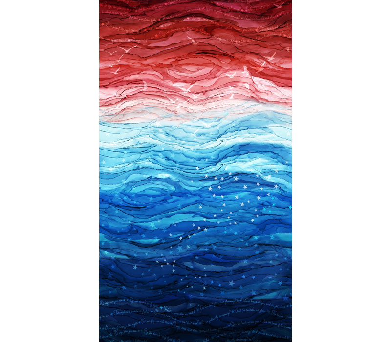 Patriot Stars Red to Blue Ombre