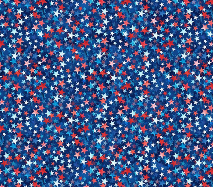 Patriot 108-inch Quilt Back Red and Blue Stars