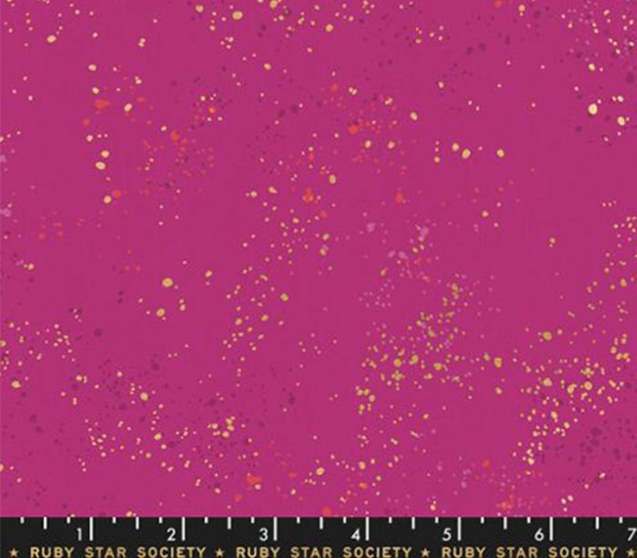 Ruby Star Backyard Speckled Basic in Berry with Gold Metallic Highlights