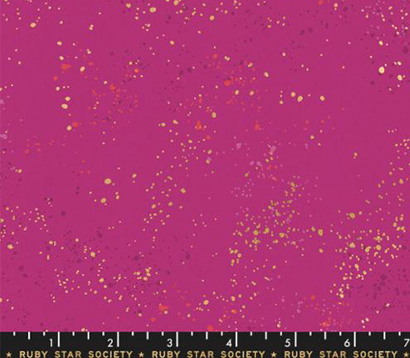 Ruby Star Backyard Speckled Basic in Berry with Gold Metallic Highlights