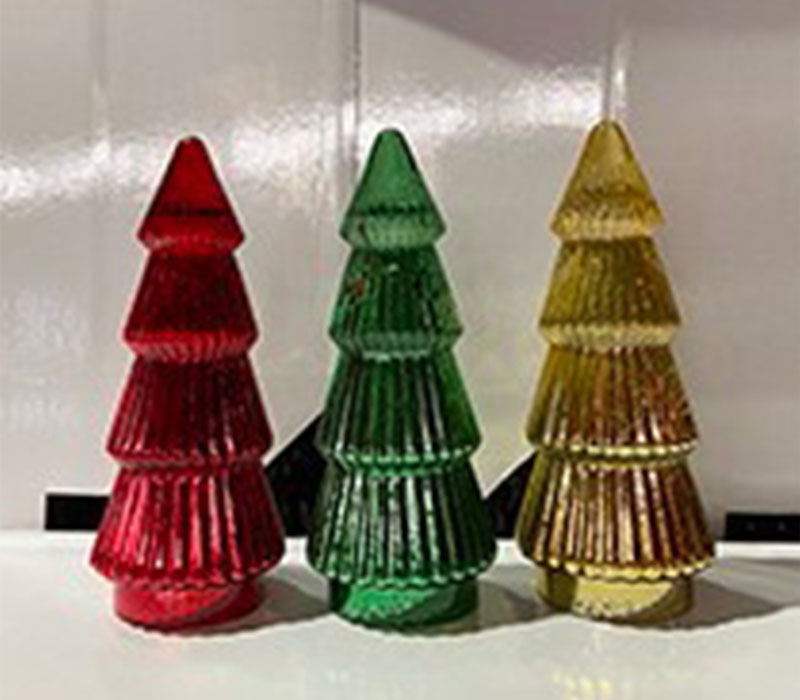 Glass Christmas Tree - 1 Piece - Color Shipped is Randomly Picked