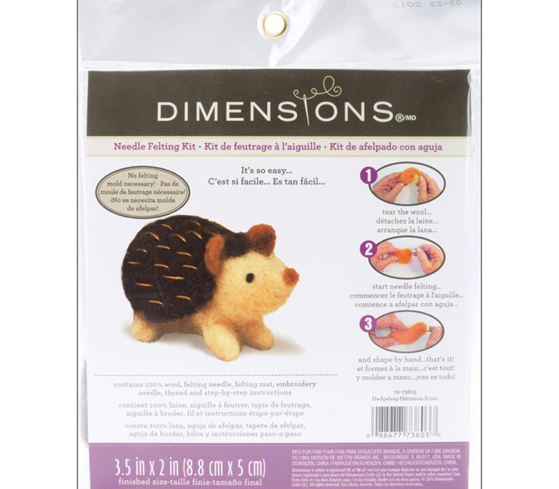Dimensions Hedgehog Needlefelt Kit #72-73803