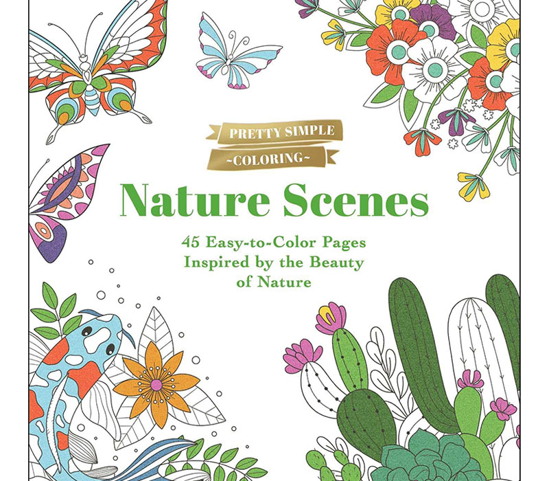 Pretty Simple Coloring Book - Nature Scenes