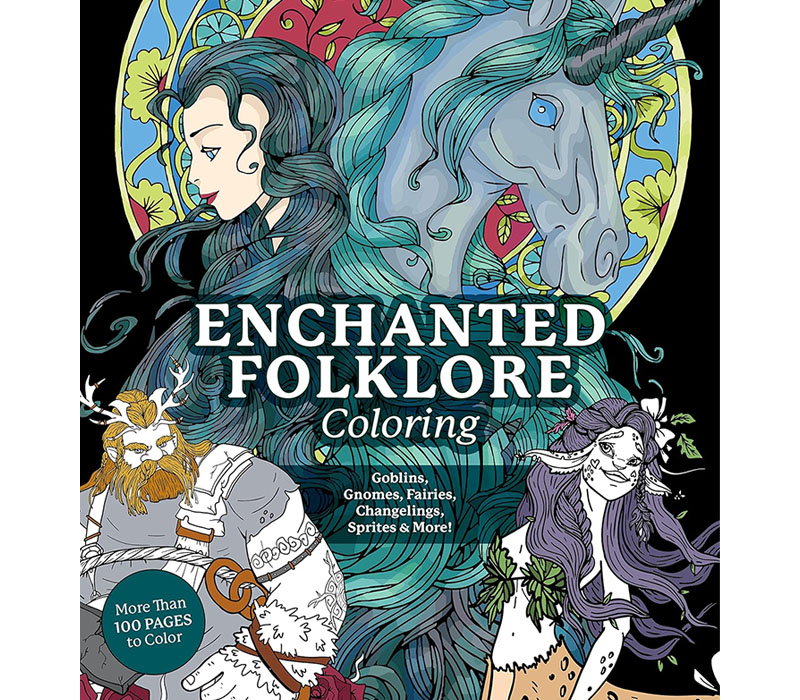 Enchanted Folklore Coloring Book - Goblins Gnomes and Fairies