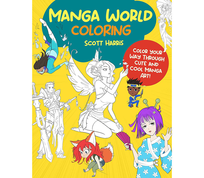 Manga World Coloring Book