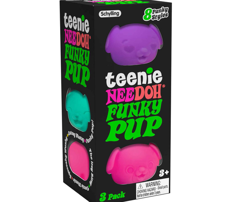 Teenie Funky Pups Nee Doh - 3 Pack - Color/Pack Shipped is Randomly Picked