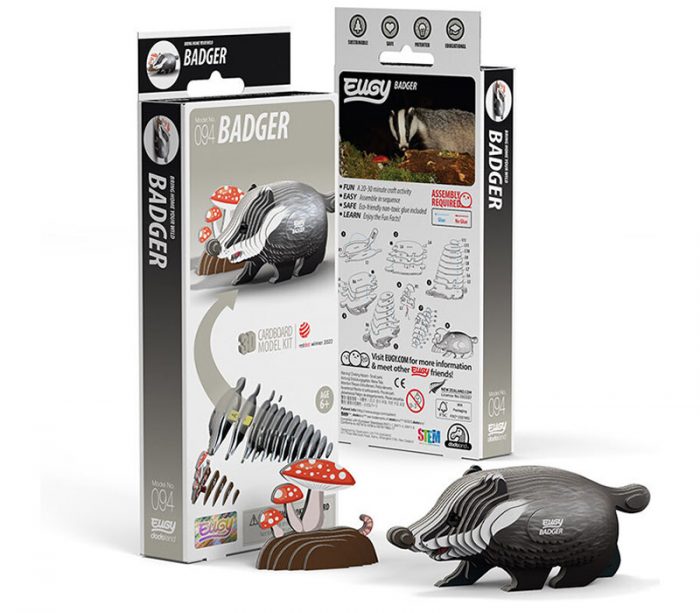 Eugy 3-D Paper Puzzle- Badger