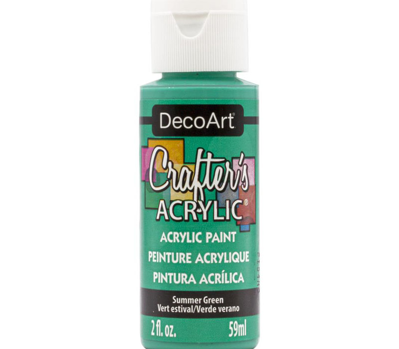 DecoArt Crafters Acrylic All-Purpose Paint - 2-ounce - Summer Green